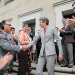 Sally Jewell-Shaking-Hands-on-C-St
